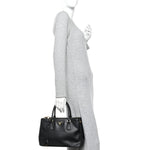Saffiano Lux Small Galleria Double Zip Tote Black
