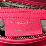 Lambskin Cannage Medium Lady Dior Fuchsia