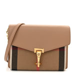 Derby Calfskin House Check Baby Macken Crossbody Bag Camel