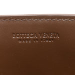 Lambskin Maxi Intrecciato Mini Cassette Crossbody Pouch Brown