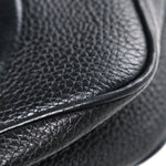 Pebbled Calfskin Small Soho Disco Bag Black