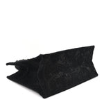 Canvas Embroidered Mesh Macrame Medium Toile de Jouy Soleil Book Tote Black