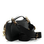 Calfskin Monogram Embossed Utility Crossbody Black