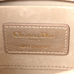 Metallic Lambskin Cannage Small Lady D-Joy Champagne