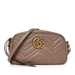 Calfskin Matelasse Small GG Marmont Chain Shoulder Bag Porcelain Rose