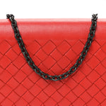 Nappa Intrecciato Continental Wallet on Chain Red