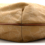Nylon Monogram Web Medium Half Moon Hobo  Beige