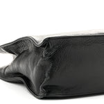 Shiny Aged Calfskin Shopping Bag Black