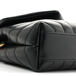 Calfskin Y Quilted Monogram Toy Loulou Crossbody Bag Black