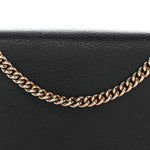 Calfskin Mini GG Marmont Chain Wallet Black