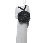 Re-Nylon Saffiano Medium Backpack Black