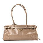 Glossy Calfskin Triangle Medium Bonnie Shoulder Bag Cameo