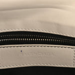 Chevre Silver Metallic Edge Hardware Envelope Clutch Gris Glace