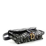 Oblique Saddle Belt Bag Blue