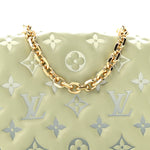 Lambskin Embossed Monogram Pochette Coussin Green