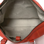 Caviar Square Stitched Large Tote Orange