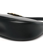 Smooth Calfskin Medium Strap Ava Triomphe Shoulder Bag Black