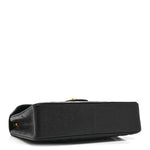 Caviar Vertical Quilted Jumbo Single Flap Black