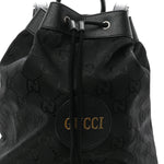Econyl Nylon Monogram Off The Grid Drawstring Bucket Backpack Black