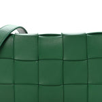 Lambskin Maxi Intrecciato Cassette Crossbody Bag Racing Green