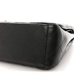 Lambskin Quilted Maxi Double Flap Black