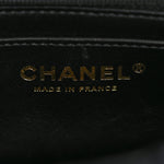 Tweed Quilted Mini Side Pearl Flap Bag Black