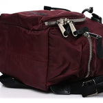 Nylon Medium Rucksack Backpack Burgundy Red