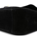 Suede Calfskin Small Souplissimo Maxi Flap Black