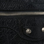 Agneau Classic Silver Hardware Weekender Black