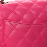 Lambskin Quilted Mini Square Flap Pink
