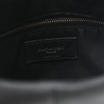 Lambskin Quilted Small Loulou Puffer Monogram Chain Satchel Black
