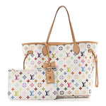 LV X TM Monogram Multicolor Neverfull MM White