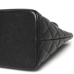 Caviar Quilted Medallion Tote Black