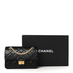 Aged Calfskin Quilted 2.55 Reissue Mini Flap Black