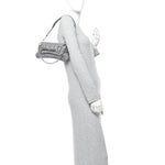 Nappa Vertical Matelasse Small Maxi Horsebit Chain Shoulder Bag Gray