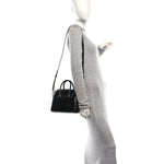 Shiny Lord Calfskin Mini Antigona Black