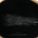 Lambskin Quilted Gaby Zipped Pouch Black
