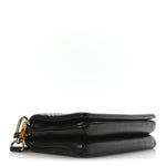 Lambskin Embossed Monogram Pochette Coussin Crossbody Black