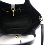 Soft Calfskin Small Mercato Tote Bag Black