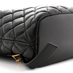 Calfskin Quilted Medusa Backpack Black