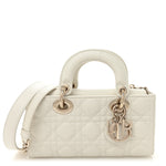 Lambskin Cannage Small Lady D-Joy Latte