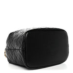 Lambskin Quilted Large Perfect Meeting Hobo Black