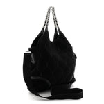 Microsuede Quilted Rodeo Drive Hobo Black