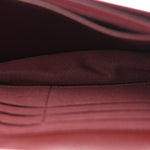 Shiny Caviar Quilted Strass Wallet On Chain WOC Bordeaux