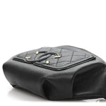 Caviar Quilted Filigree Waist Bag Black