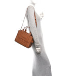 Grained Calfskin Small The Tote Bag Argan Oil