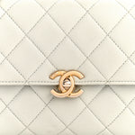 Caviar Quilted Medium Carry Me Top Handle Flap Light Blue