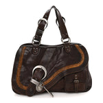 Calfskin Medium Gaucho Double Saddle Bag Brown