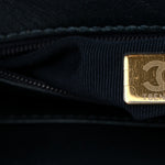 Metallic Aged Calfskin Quilted Nano Kelly Shopper Navy