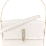Brushed Calfskin Mini Geometric Prisma Shoulder Bag Optic White